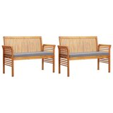  3-dijelni vanjski blagovaonski set s jastucima bagremovo drvo | shoptok.hr