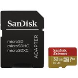 Sandisk Memorijska kartica Extreme microSDHC 32GB + SD Adapter + RescuePRO Deluxe 100MB/s A1 C10 V30 UHS-I U3 | Eponuda.com
