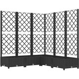 Maison Chic Cvetlično korito - Cvetlični Lonec z oporno mrežo črno 120x120x121,5 cm PP, (21790332) Cene