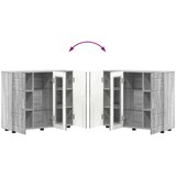 vidaXL Strani šal Siva sonoma 55.5 x 29 x 100 cm Konstruiran les | Shoptok.si