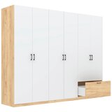 XXXL Omara Za Oblačila Mila, Barva Hrasta, Bela | Shoptok.si