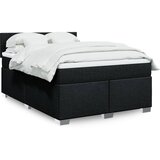 vidaXL Box spring postelja z vzmetnico črna 140x200 cm blago | Shoptok.si