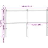  Zamjensko uzglavlje dimljena boja hrasta 140 cm konstruirano drvo i čelik | shoptok.hr