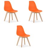  KITO stolica narančasta / prirodne noge x 3 | shoptok.hr
