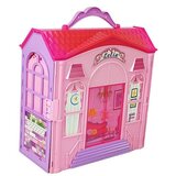  Hiša za punčke v obliki kovčka s pripomočki - roza | Shoptok.si