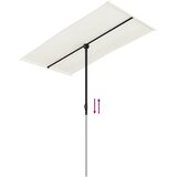  Vrtni suncobran s aluminijskim stupom 180x110 cm pijesak bijeli | Eponuda.ba