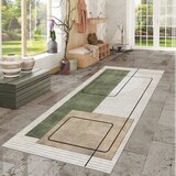  Staza sa gumenom podlogom 80x300cm - Bež-zeleni pravougaonici, SHO-035 | ePonuda.com