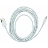  Podatkovni / polnilni kabel - Apple Lightning - 3m - beli