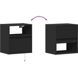  Zidni TV ormarići s LED svjetlima 2 kom crni 41x31x45 cm | shoptok.hr