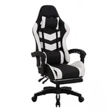 Stolica gaming crno-bijela DC55T