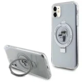 Originalen MagSafe ovitek iPhone 11 / iPhone XR - S stojalom - Karls full body - prozoren - KLHMN61HMRSKCH