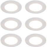 QAZQA Komplet 6 vgradnih reflektorjev belih, vključno z zatemnitvijo na toplo LED 7W IP65 - Blanca | Shoptok.si