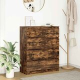 vidaXL Komoda dimljeni hrast 80x35x99 cm inženirski les Cene