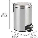 Wenko 22829100 - Kanta LEMAN 17x25 cm nerđajući čelik/saten/crna | Eponuda.com