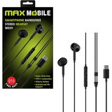 Max Mobile Žičane handsfree slu&amp;scaron;alice WE09, USB-C, crna Slike