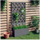  Cvetlično korito z mrežo sivo 65x33x135 cm WPC | Shoptok.si