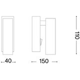Ideal Lux led zidna reflektorska svetiljka page LED/3W/230V cri 90 bela | Eponuda.com