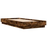  Okvir za krevet s LED svjetlima dimljena boja hrasta 100x200 cm | shoptok.hr