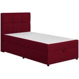 MID.YOU POSTELJA Z VZMETNICO 100 cm x 200 cm , tekstil, leseni material rdeča | Shoptok.si