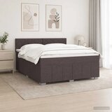 Boxspring krevet s madracem Tamno smeđa 160 x 200 cm Tkanina - Tamno smeđa 160 x 200 cm Dizajn s rombovima Cijene
