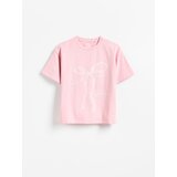 Reserved Ležerni t-shirt s printom - roza | shoptok.hr