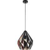 Eglo Crna viseća svjetiljka s metalnim sjenilom ø 31 cm CARLTON 1 – | shoptok.hr