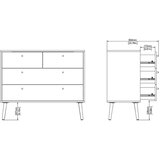 Tvilum Bijela niska komoda 99x82 cm Bodo – | shoptok.hr