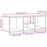  Klupa za spremanje obuće bijela 105x35x35 cm konstruirano drvo | shoptok.hr