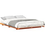  Posteljni okvir Voščeno rjava 150 x 200 cm Trdna borovina, (5000126418) | Shoptok.si