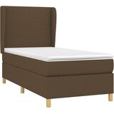  Krevet s oprugama i madracem tamnosmeđi 90 x 190 cm od tkanine | shoptok.hr