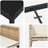 vidaXL Vrtni set za objed 5 pcs Bež poliratan | shoptok.hr