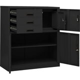 vidaXL Omara s cvetličnim koritom antracitna 90x40x125 cm jeklo | Shoptok.si
