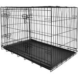 Enjoy kovinski boks z dvojnimi vratci, črn - 121 x 75 x 83,5 cm | Shoptok.si