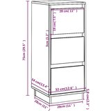  Komoda 32 x 34 x 75 cm od masivne borovine | shoptok.hr