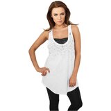 Urban Classics Ladies Long Leo Print Loose Tank wht/blk | Shoptok.si