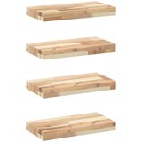 Plutajuće police 4 kom 40x20x4 cm Neobrađeno puno drvo akacije | Eponuda.ba