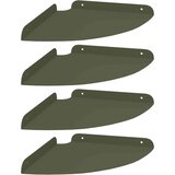  Ležeča polica s polico 4 pcs Oljčno zelena 24 x 24 x 2 cm, (5000307152) | Shoptok.si