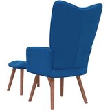  Stol za sproščanje s stolčkom moder žamet, (20821741) | Shoptok.si