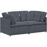  Modularna sofa s jastucima, baršunasta, tamno siva | shoptok.hr
