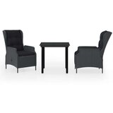  3-dijelni vrtni blagovaonski set tamnosivi | shoptok.hr