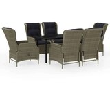  7-dijelni vrtni blagovaonski set smeđi | shoptok.hr