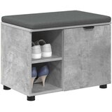  Klupa za hodnik s jastukom Betonski sivi 60 x 38 x 46 cm | shoptok.hr