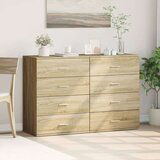 vidaXL Komoda 2 kosa sonoma hrast 60x39x80 cm inženirski les | Shoptok.si