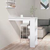 The Living Store Stenska barska miza visok sijaj bela 102x45x103,5 cm - Stenska Barska Miza, (21663706) | Shoptok.si