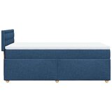  Krevet s oprugama i madracem plavi 100 x 200 cm od tkanine | shoptok.hr