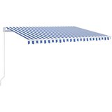 vidaXL Ročno zložljiva tenda 400x350 cm modra in bela - - modra - 30.29 - 400 x 350 cm - 2025- | Shoptok.si