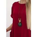 Kesi Włoski Dress with pockets and pendant burgundy | Shoptok.si