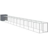  Kavez za kokoši s igralištem antracit 110x1221x110 cm čelična | Eponuda.com