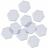 Playbox Paket s osnovom u obliku šesterokuta za 5mm MIDI perle koje se mogu peglati, 7,5 cm, set od 10 komada. | shoptok.hr