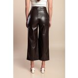 Fenzy Plus Size Usnjene 7/8 Hlače, Rjave | Shoptok.si